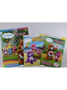Care Bears First Reader Books Set - Level 2 and 3 set of 3 magazine colored game